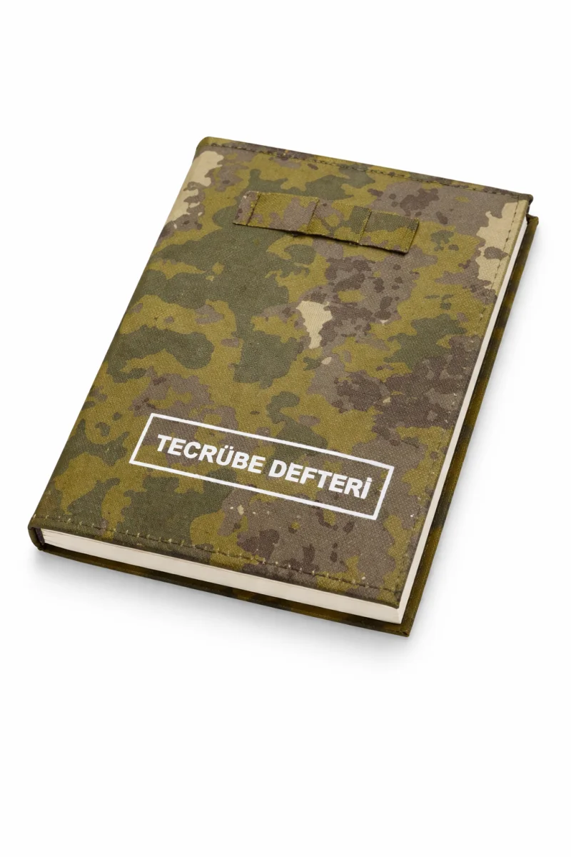 Anadolu Tactical Kamuflaj Kaplı Tecrübe Defteri – Dayanıklı Askeri Stil Not Defteri | Kareli Sayfa