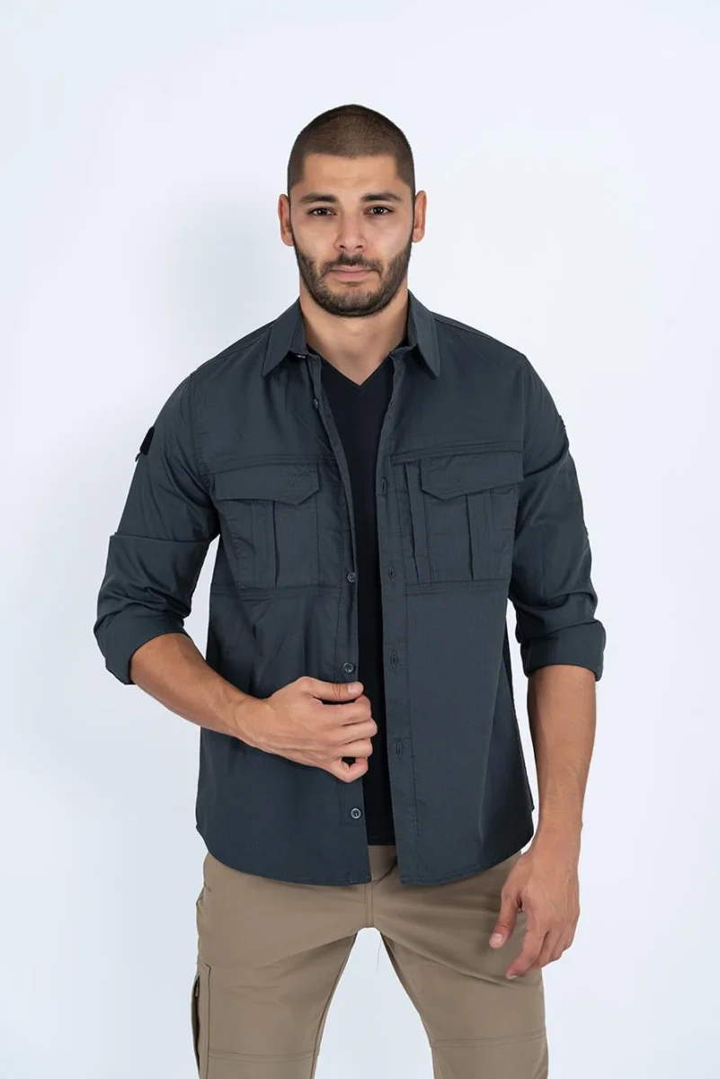 Combat Tactical Outdoor Taktik Gömlek Fermuar Cepli Koruma Swat Gömlek - 424